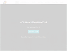 Tablet Screenshot of gorillacustommotors.com